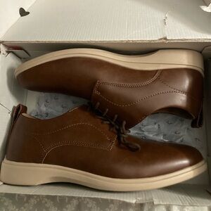 Deer Stags Men's 9 Lisbon Brown Supro‎ Sock Dress Oxford Comfort Shoes